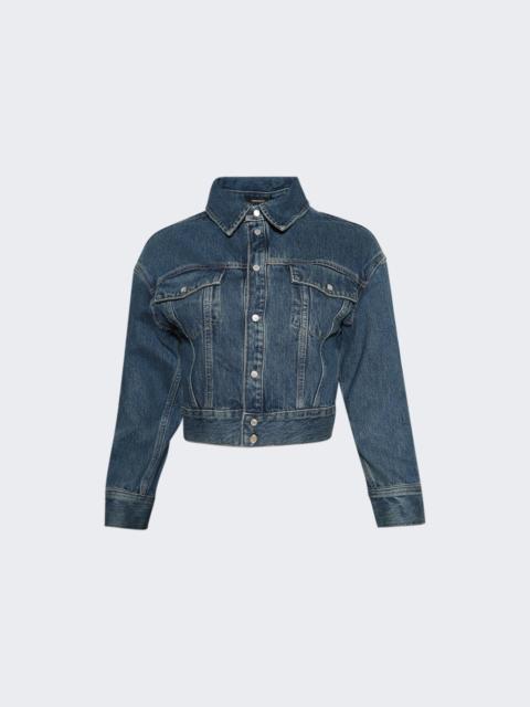 Denim Crop Jacket Indigo