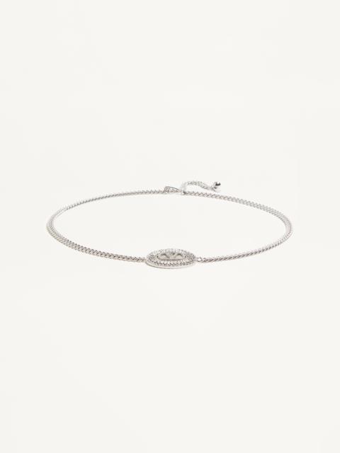 VLOGO SIGNATURE CHAIN BELT WITH CRYSTALS