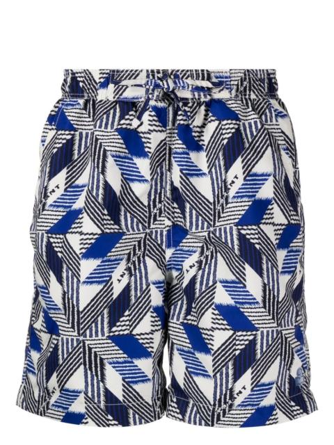 geometric print swim shorts