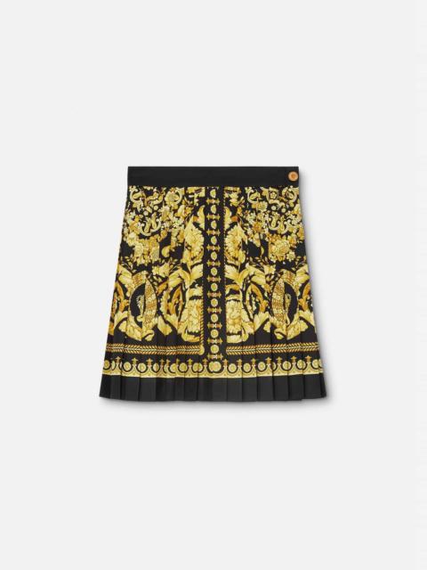 Barocco Pleated Silk Skirt