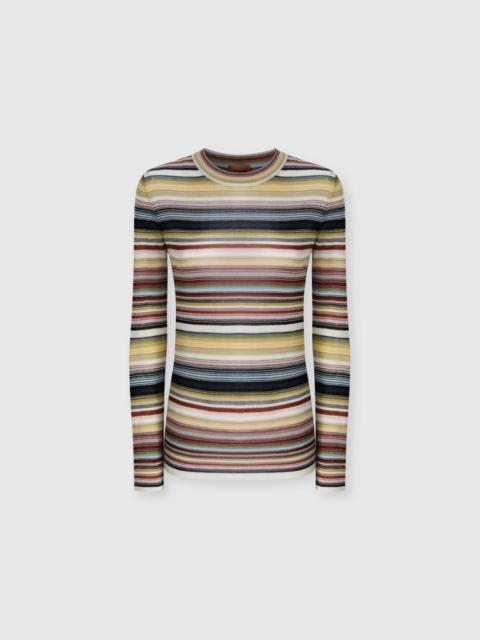 Striped crew neck sweater