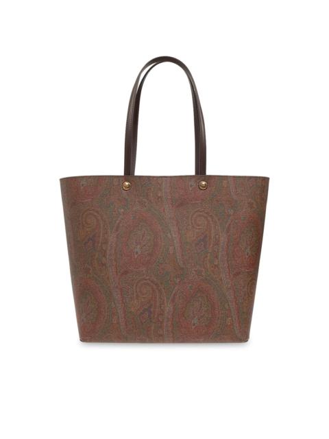 paisley print tote bag