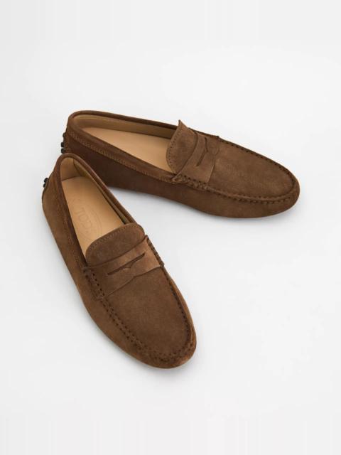 GOMMINO DRIVING SHOES IN SUEDE - BROWN