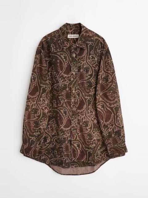 Vast Shirt Overdyed Snake Paisley Print