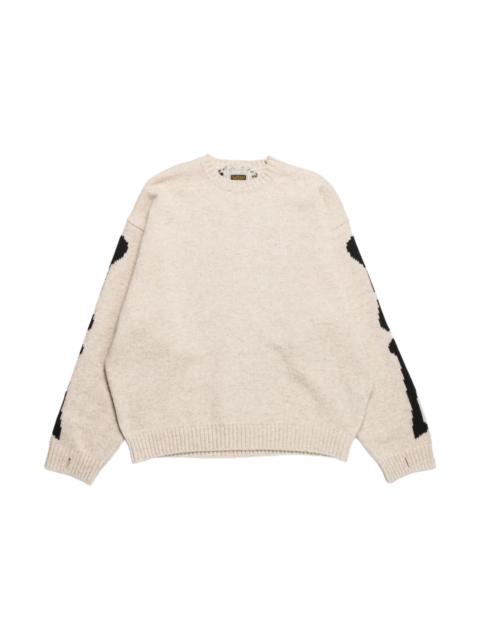 KAPITAL 5G Wool BONE Crew Sweater 'Ecru'