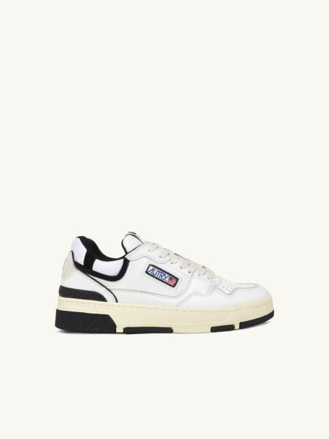 CLC LOW SNEAKERS IN WHITE LEATHER AND BLACK SUEDE