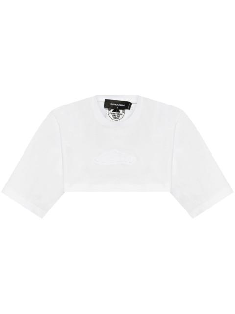 logo-embossed T-shirt