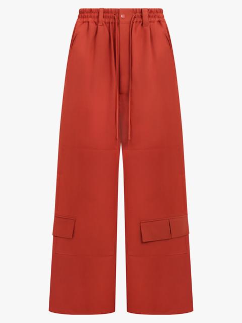 UNI DRAWSTRING RELAXED LEG PANT | TRIORA ORANGE