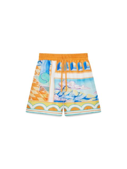Surreal Pool Silk Shorts | Casablanca Paris