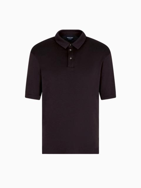 PURE CASHMERE INTERLOCK POLO SHIRT