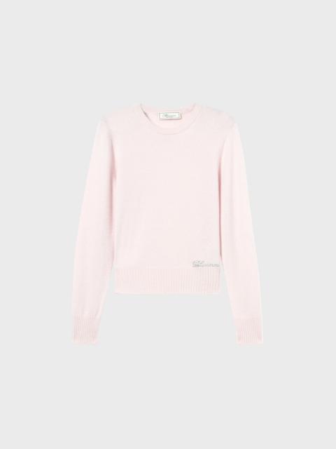 CASHMERE JUMPER WITH RHINESTONE EMBROIDERY