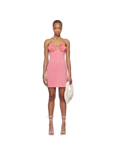 Pink Rose Details Minidress