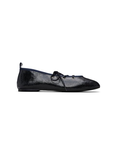 Navy Pina Ballerina Flats