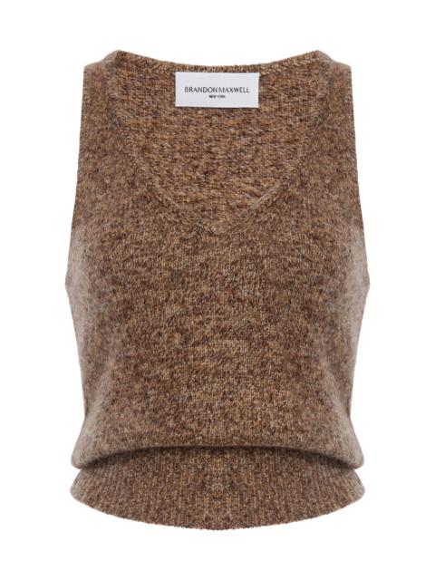 The Reese Cashmere-Silk Tank Top brown