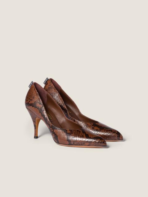 Python-print Ayers leather pumps