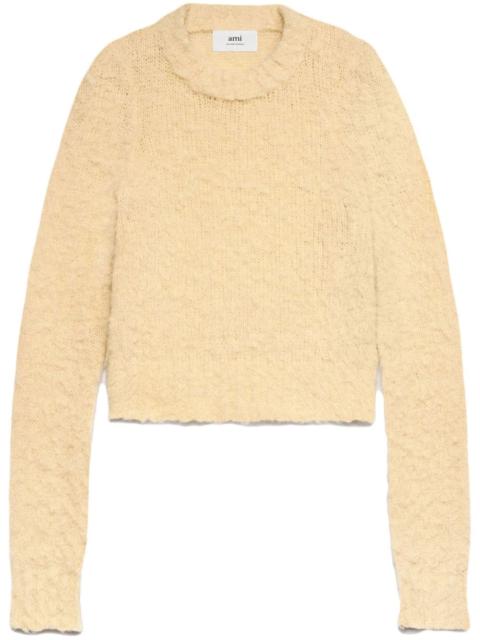 crew-neck brushed jumper