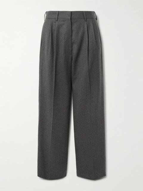 Fox Pleated Wool-twill Straight-leg Pants
