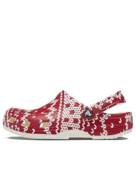 (WMNS) Crocs Classic Holiday Sweater Graphic 'Red White' 209237-90H