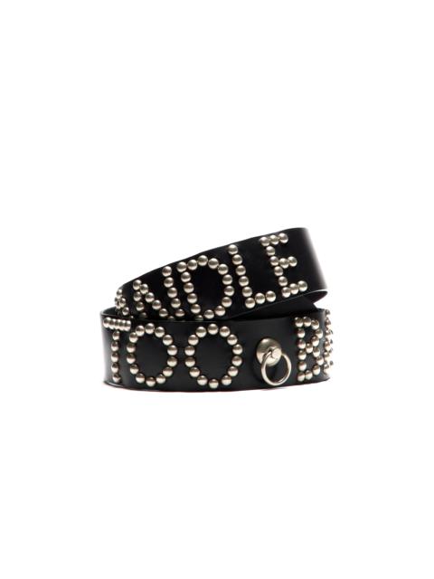 Doublet "Too Bad To Handle" Studded Belt
 Black