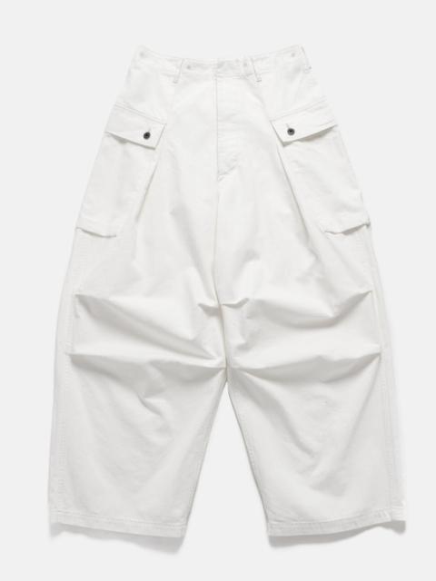 Herringbone Jumbo Monkey Pants White
