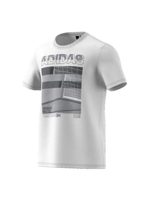 adidas Mh Photo Tee Training Sports Round Neck Short Sleeve White ED7287