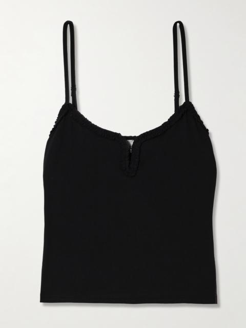 Clasp Ruffled Organic Cotton Tank