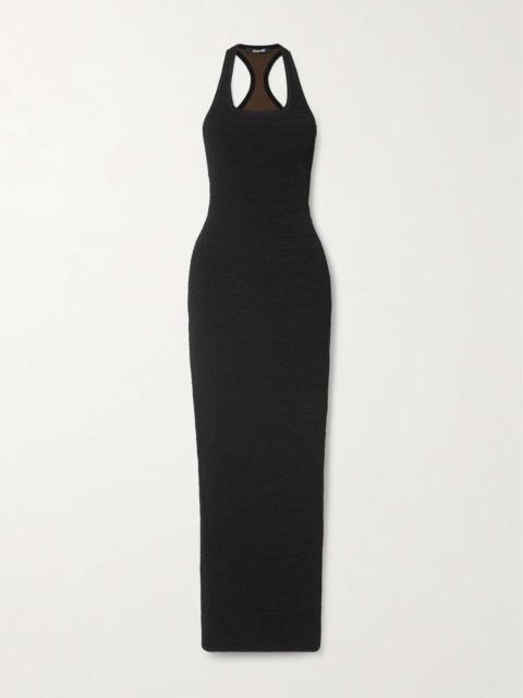 The Scala jacquard-knit maxi dress Black