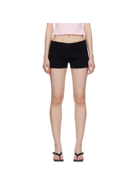 Black Gathered Baby Shorts