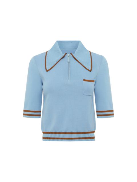 Noura Knit Polo Blue