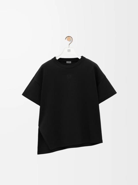 Asymmetric T-shirt in cotton blend