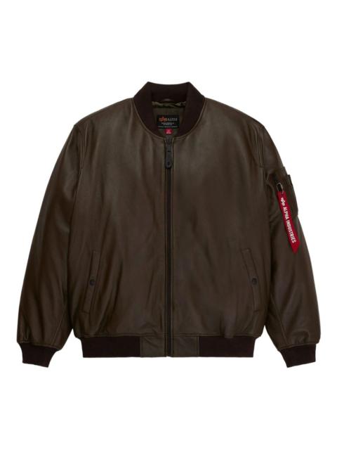 MA-1 leather jacket