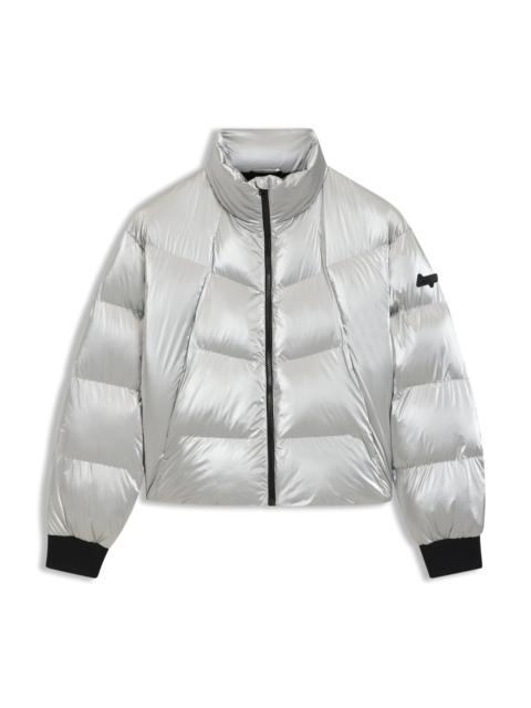 PUFFER JACKET WITH SILICONE LOGO BADGE