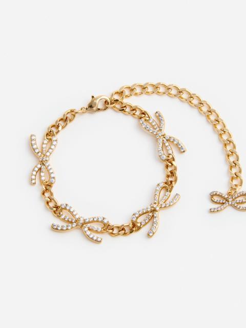 Gold Crystal Bow Bracelet