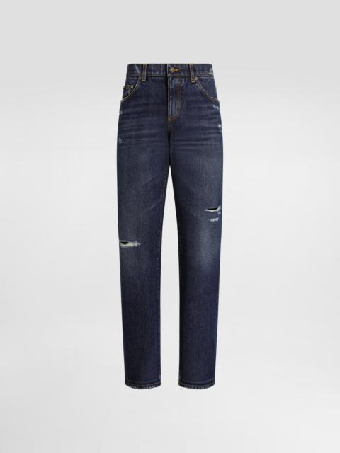 Loose cotton denim jeans