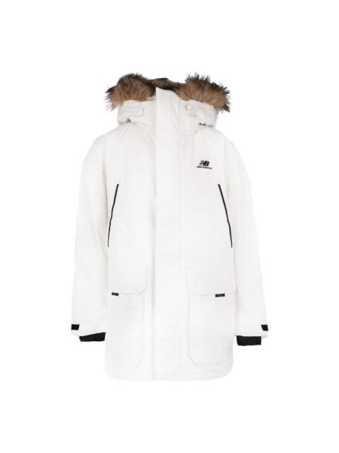 New Balance Warm Long Down Parka 'White Black' NPA46011-IV