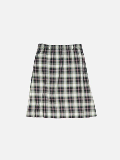 Check midi skirt - Black/green