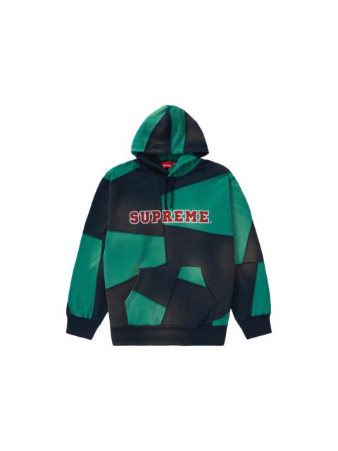 Supreme Patchwork Hooded Sweatshirt Navy