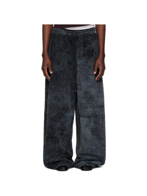 Gray Raw-Cut Bontans Suede Pants