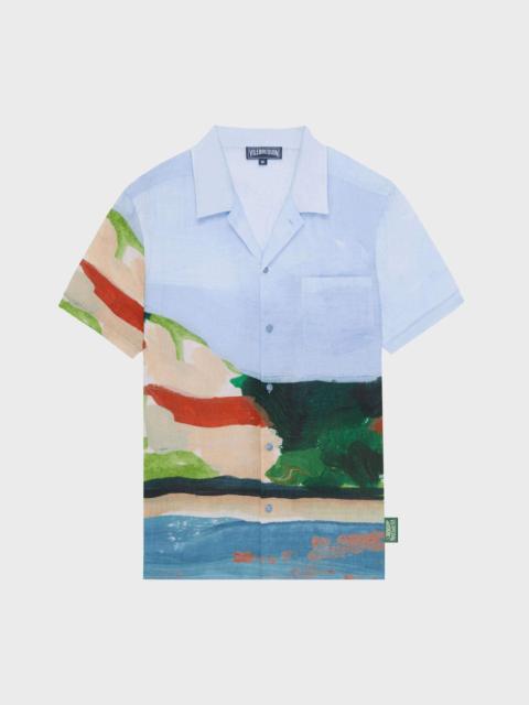 Men Linen Bowling Shirt 360 Landscape - Vilebrequin x Highsnobiety