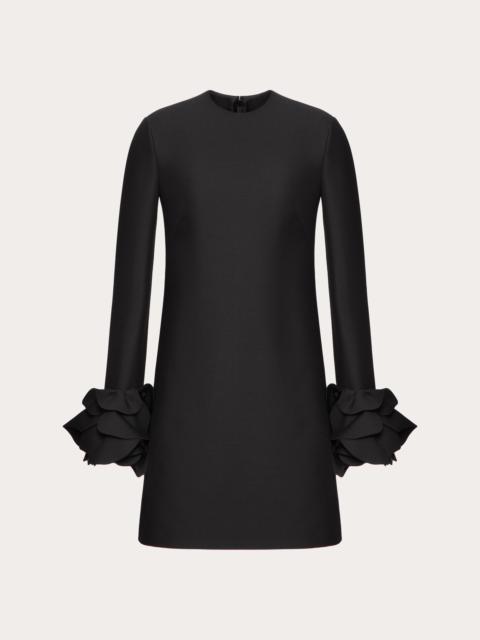 EMBROIDERED CREPE COUTURE SHORT DRESS