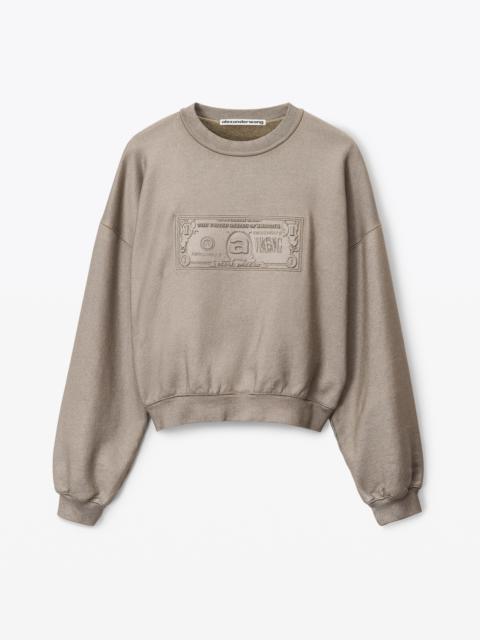 DOLLAR BILL CREWNECK IN TERRY