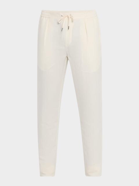 Men's Hand-Tailored Silk-Linen Trousers