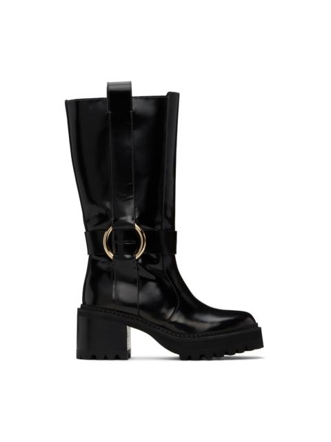 Black New Ring Boots