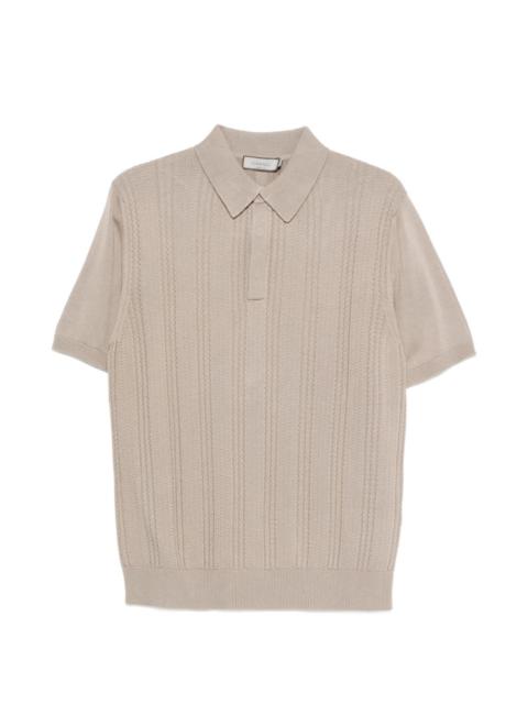 textured knitted polo shirt