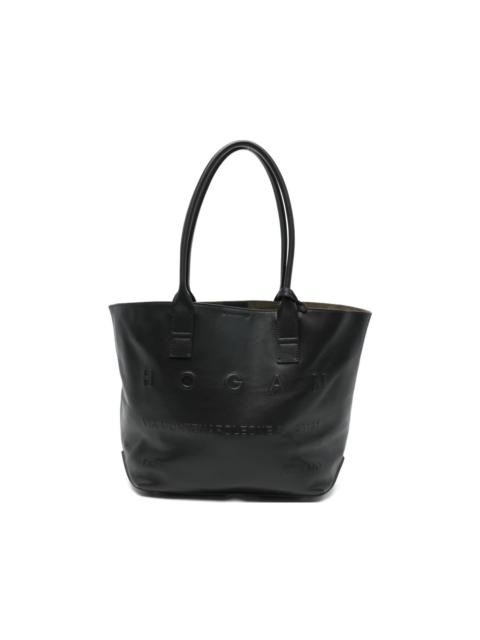 small Address embossed tote bag