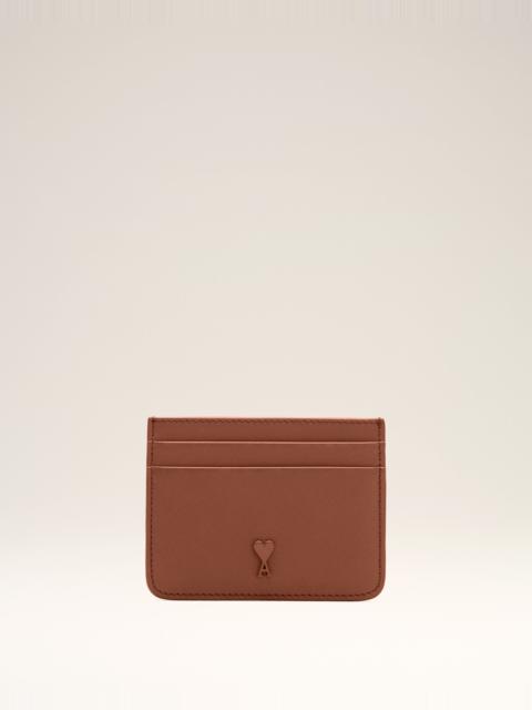 BROWN COWHIDE LEATHER AMI DE COEUR CARD HOLDER