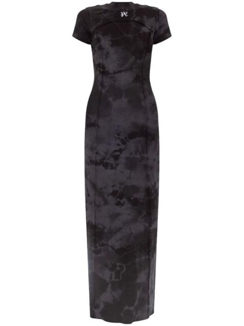 logo-embroidered maxi dress