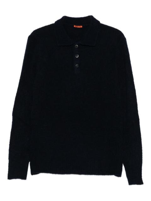 long-sleeved wool polo shirt