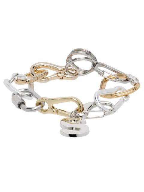 CARABINER CHAIN BRACELET - GOLD/SILVER