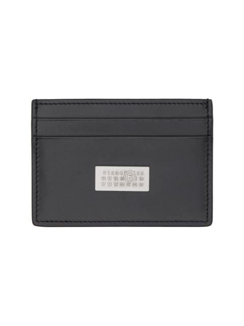 Black Numeric Leather Card Holder